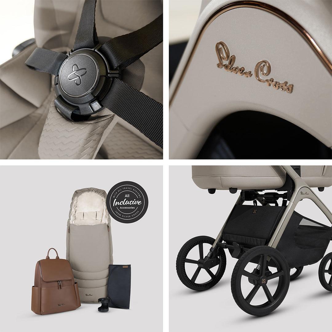 HOT Baby Strollers Silver Cross Dolls Pram Basket Baby Stroller