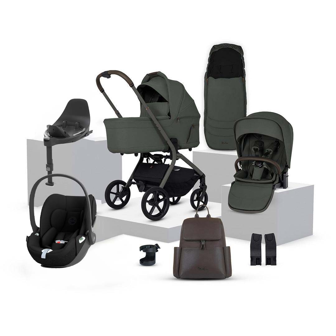 Silver Cross Breez Ultimate Cloud T Bundle-Travel Systems-Pewter- | Natural Baby Shower