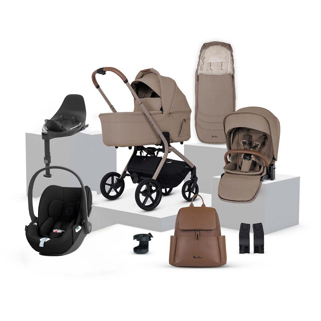 Silver Cross Breez Ultimate Cloud T Bundle-Travel Systems-Champagne- | Natural Baby Shower