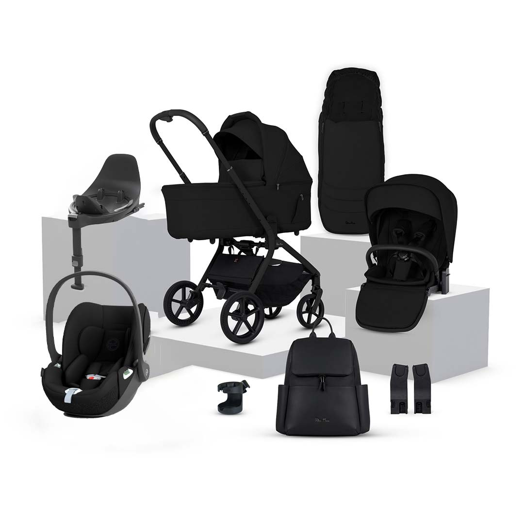 Silver Cross Breez Ultimate Cloud T Bundle-Travel Systems-Onyx- | Natural Baby Shower
