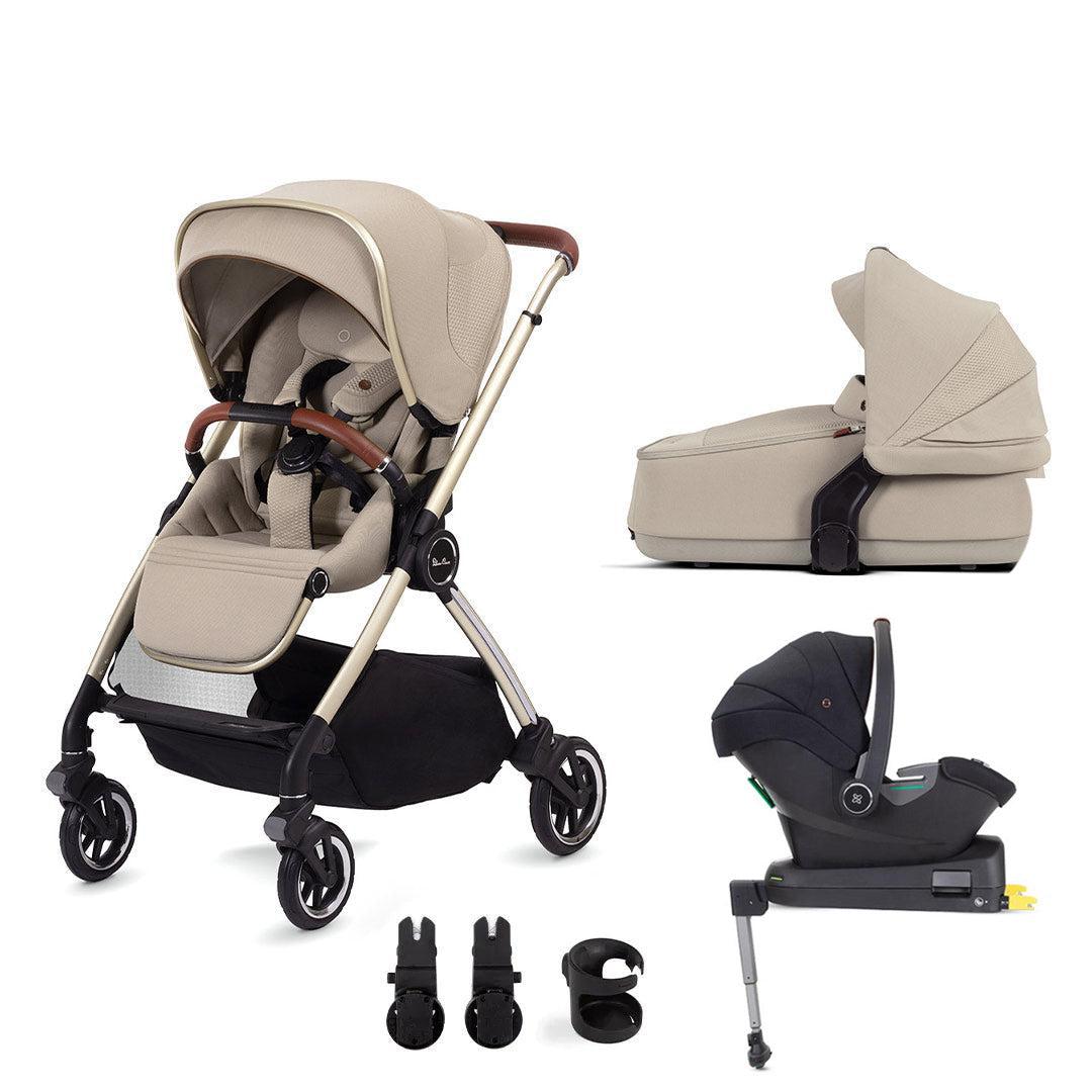 Silver Cross Dune Travel System - Stone-Travel Systems-Compact Folding Carrycot- | Natural Baby Shower
