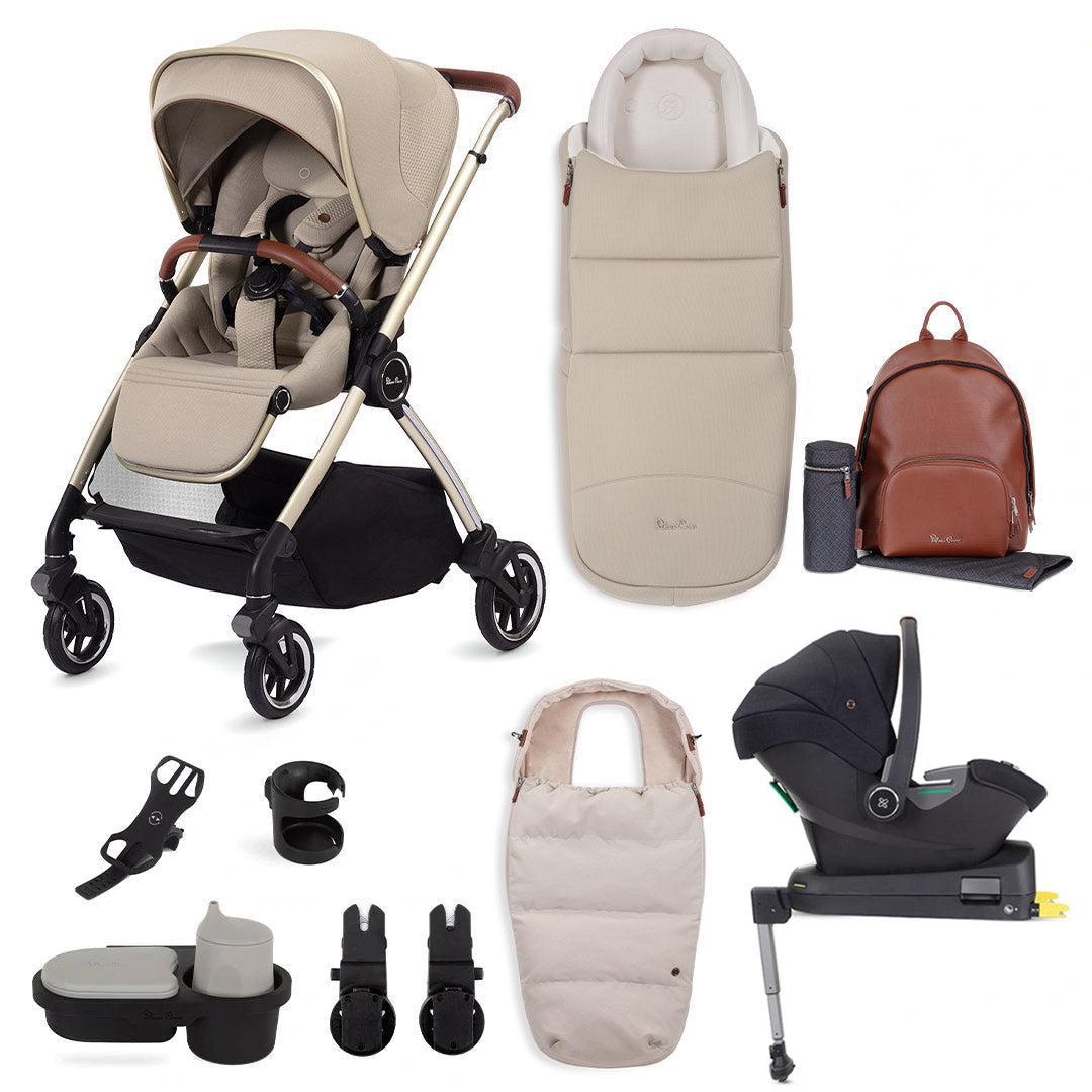 Silver Cross Dune Ultimate Travel System Bundle - Stone-Travel Systems-Newborn Pod- | Natural Baby Shower