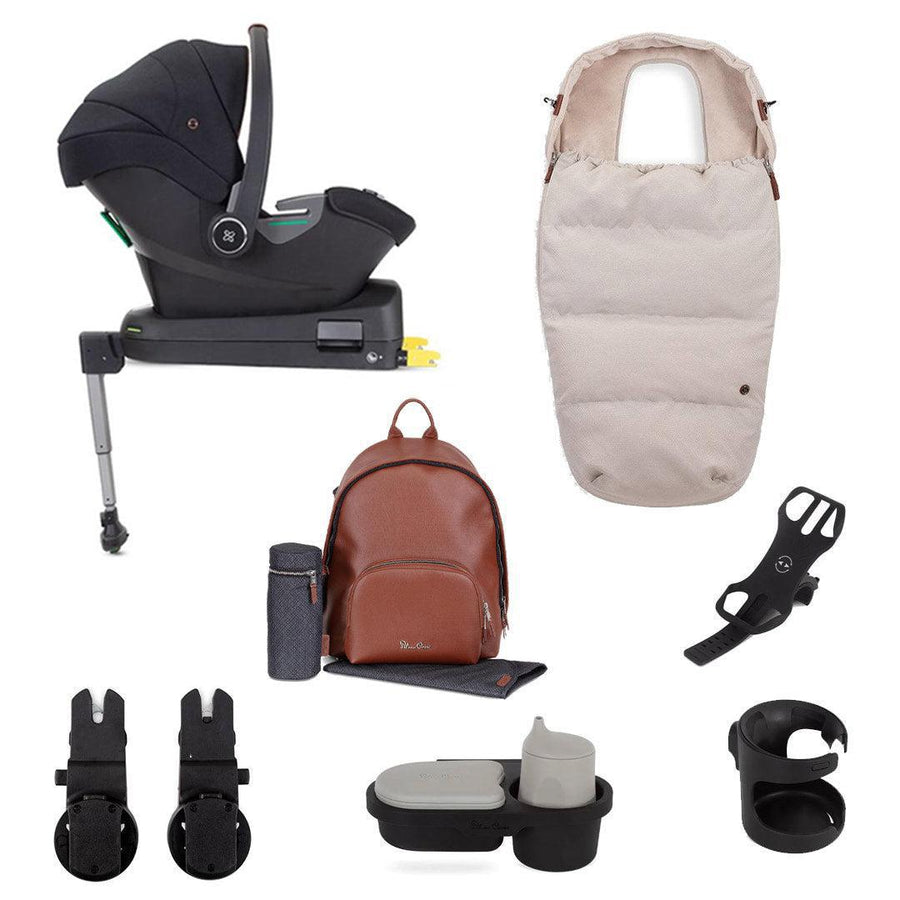 Silver Cross Dune Ultimate Pack Bundle - Stone-Car Seat Bundles- | Natural Baby Shower