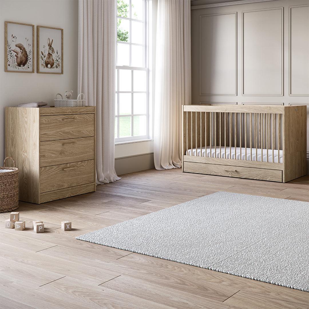 Silver Cross Geneva Dresser - Oak-Chests-Oak-One Size | Natural Baby Shower
