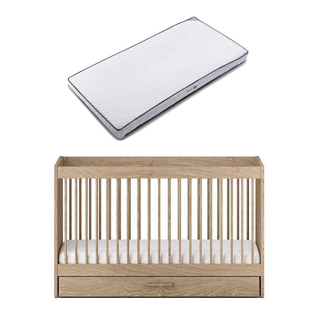 Silver Cross Geneva Cot Bed - Oak-Cot Beds-Oak-Cot Bed | Natural Baby Shower