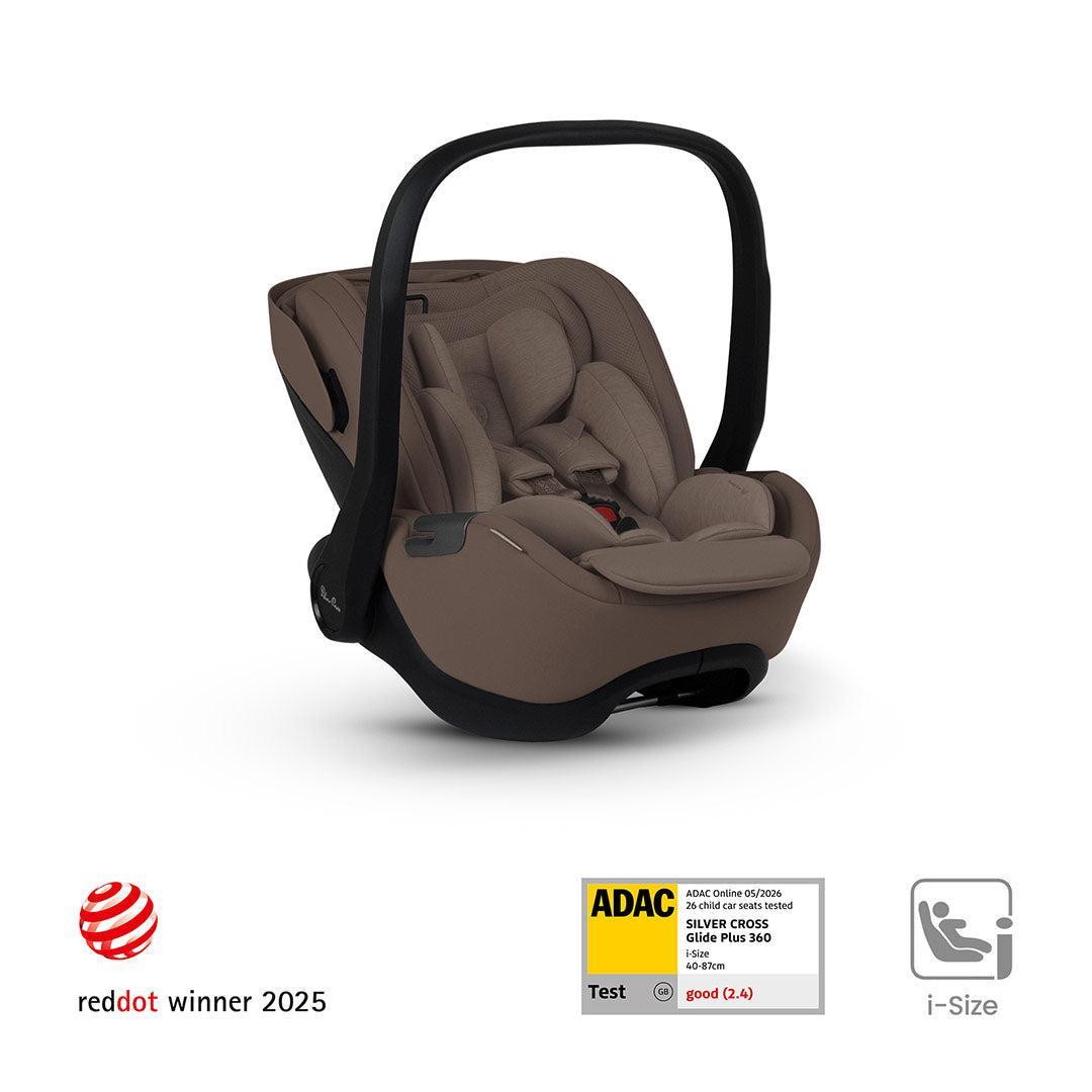 Silver Cross Glide Plus 360 - Timeless Cocoa-Car Seats-Timeless Cocoa-Without Base | Natural Baby Shower
