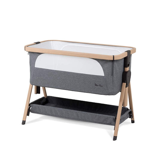 Silver Cross Lunar Bedside Crib - Whisper Grey-Bedside Cribs-Whisper Grey- | Natural Baby Shower