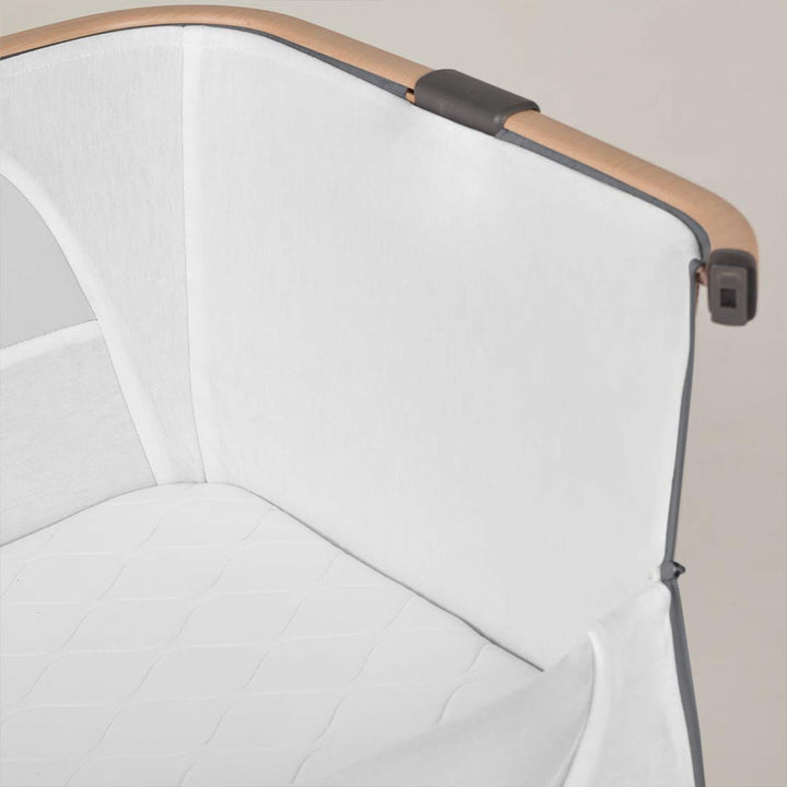 Silver Cross Lunar Bedside Crib - Whisper Grey-Bedside Cribs-Whisper Grey- | Natural Baby Shower