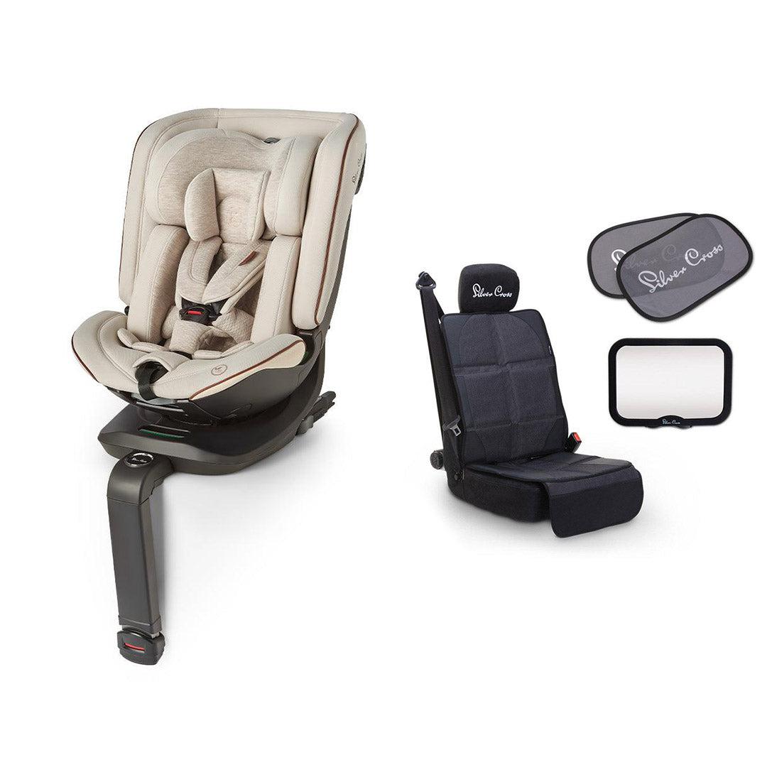 Silver Cross Motion All Size Car Seat - Almond-Car Seats-Almond-With Travel Kit | Natural Baby Shower