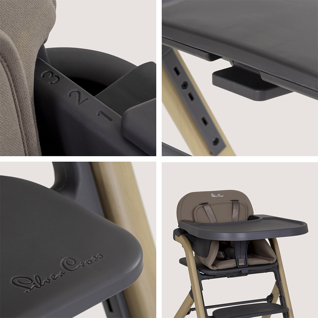 Silver Cross Nest & Nurture 4-in-1 Highchair and Bouncer - Biscuit-Highchairs-Biscuit- | Natural Baby Shower