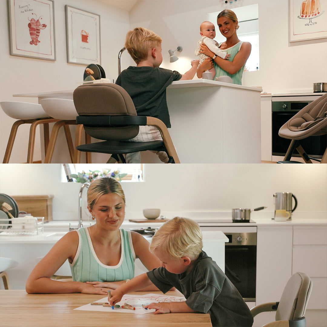 Silver Cross Nest & Nurture 4-in-1 Highchair and Bouncer - Biscuit-Highchairs-Biscuit- | Natural Baby Shower