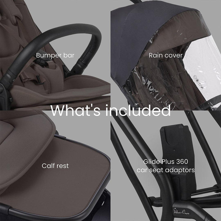 Silver Cross Nia Stroller - Chocolate-Strollers- | Natural Baby Shower