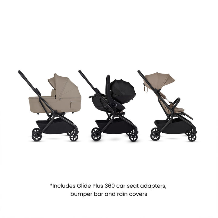 Silver Cross Nia Glide Travel System-Travel Systems-Champagne- | Natural Baby Shower