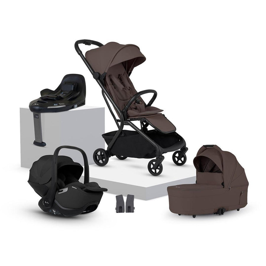 Silver Cross Nia Glide Travel System-Travel Systems-Chocolate- | Natural Baby Shower