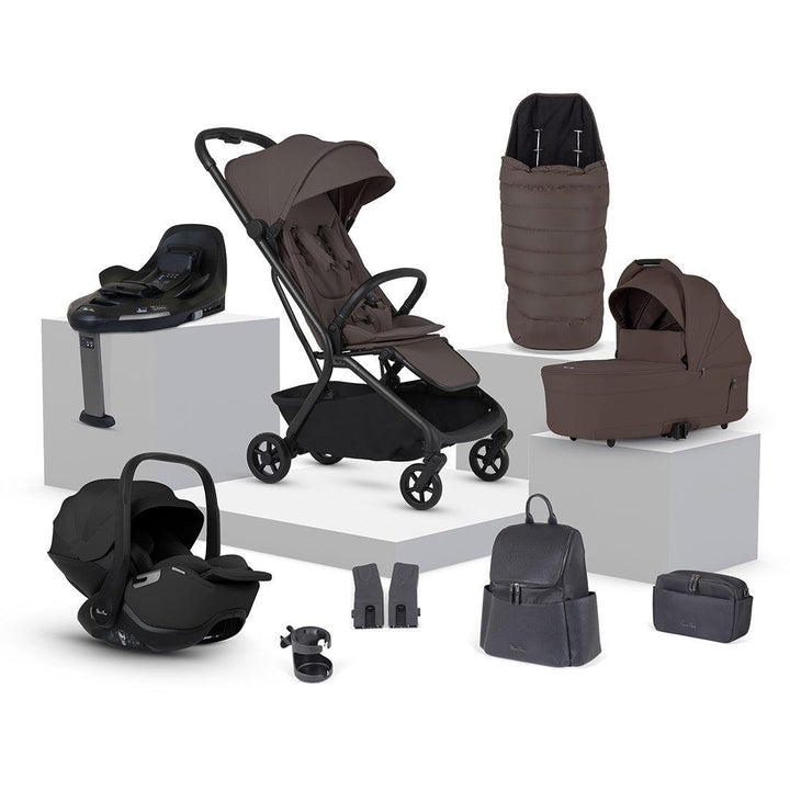 Silver Cross Nia Gilde Travel System with Accessories-Travel Systems-Chocolate- | Natural Baby Shower