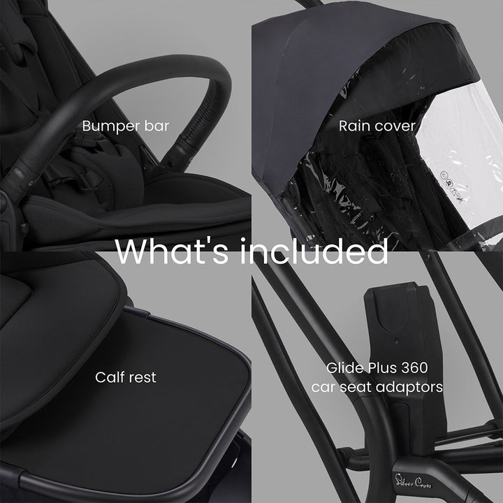 Silver Cross Nia Stroller - Onyx-Strollers- | Natural Baby Shower