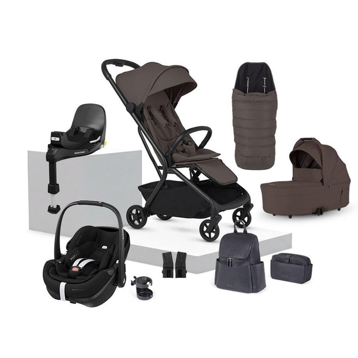 Silver Cross Nia Pebble Pro2 Travel System with Accessories-Travel Systems-Chocolate- | Natural Baby Shower