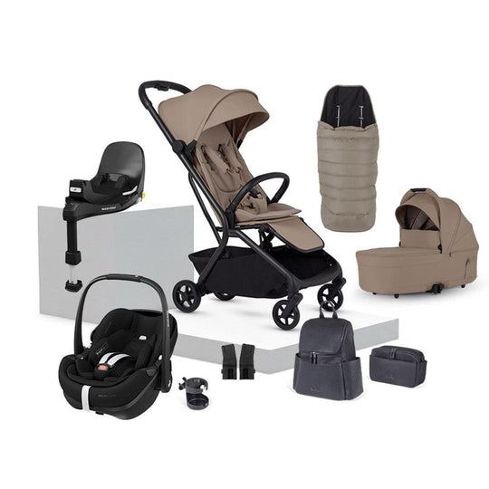 Silver Cross Nia Pebble Pro2 Travel System with Accessories-Travel Systems-Champagne- | Natural Baby Shower
