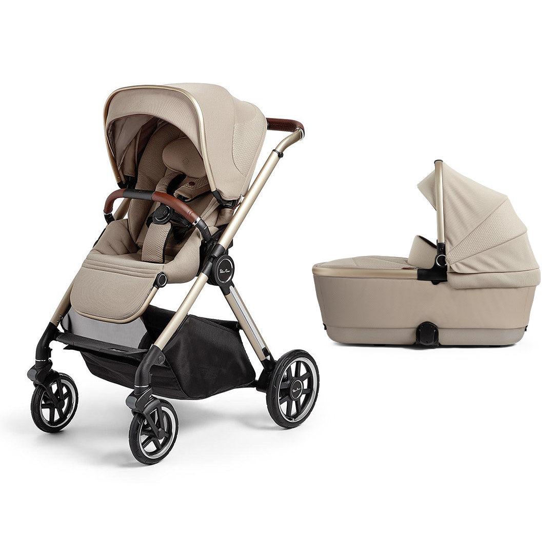 Silver Cross Reef Pushchair - Stone-Strollers-No Pack-First Bed Folding Carrycot | Natural Baby Shower