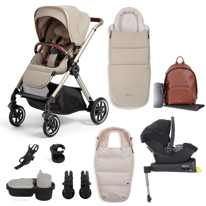Silver Cross Reef Ultimate Travel System - Stone-Travel Systems-Newborn Pod- | Natural Baby Shower