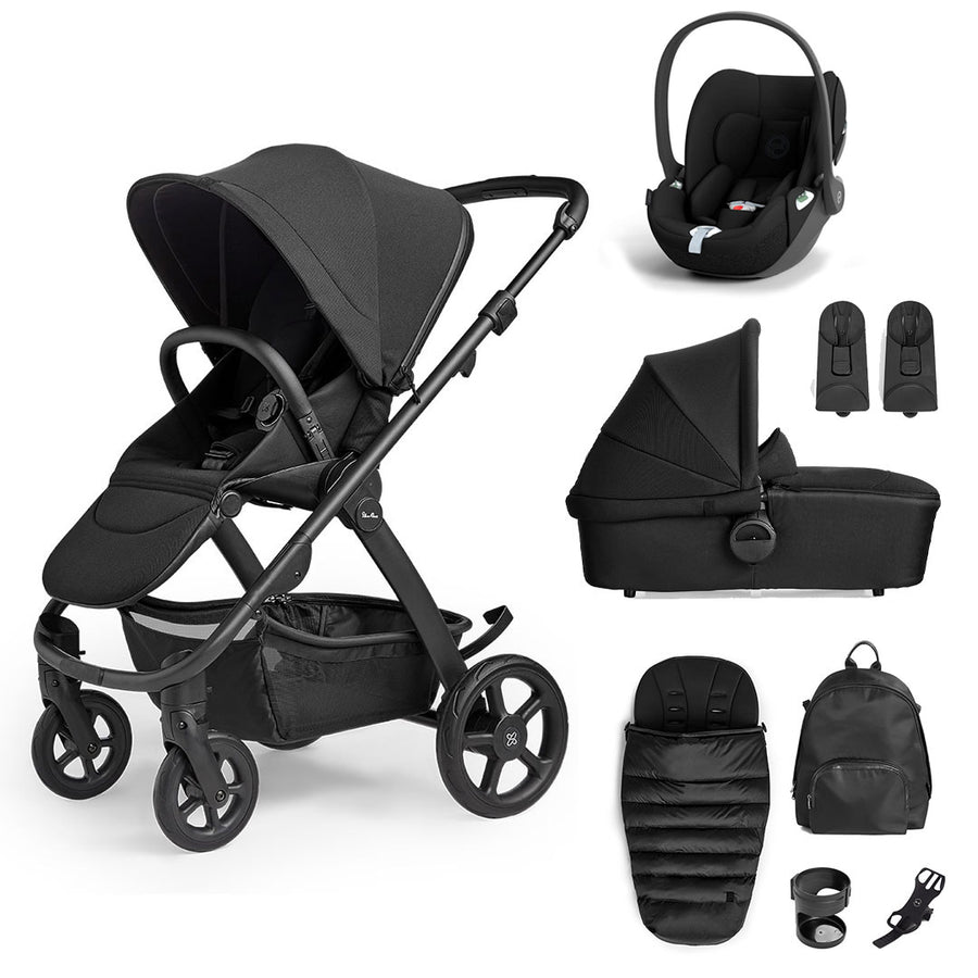 Silver Cross Tide 3-in-1 Pushchair + Cloud T Travel System - Space-Travel Systems-Space-With Accessory Box | Natural Baby Shower