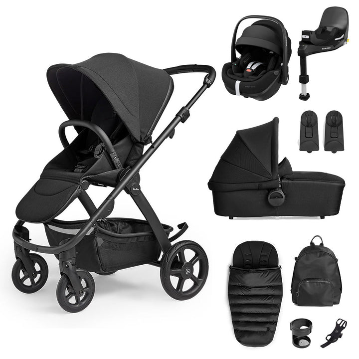 Silver Cross Tide 3-in-1 Pushchair + Pebble 360 Pro Travel System - Space-Travel Systems-Space-With Accessory Box | Natural Baby Shower