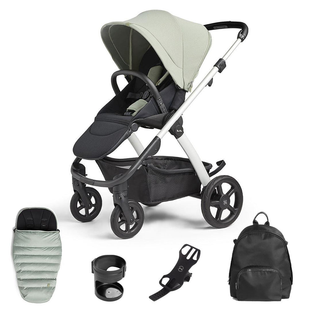 Silver Cross Tide 3-In-1 Pushchair - Sage-Strollers-Sage-With Accessory Box | Natural Baby Shower