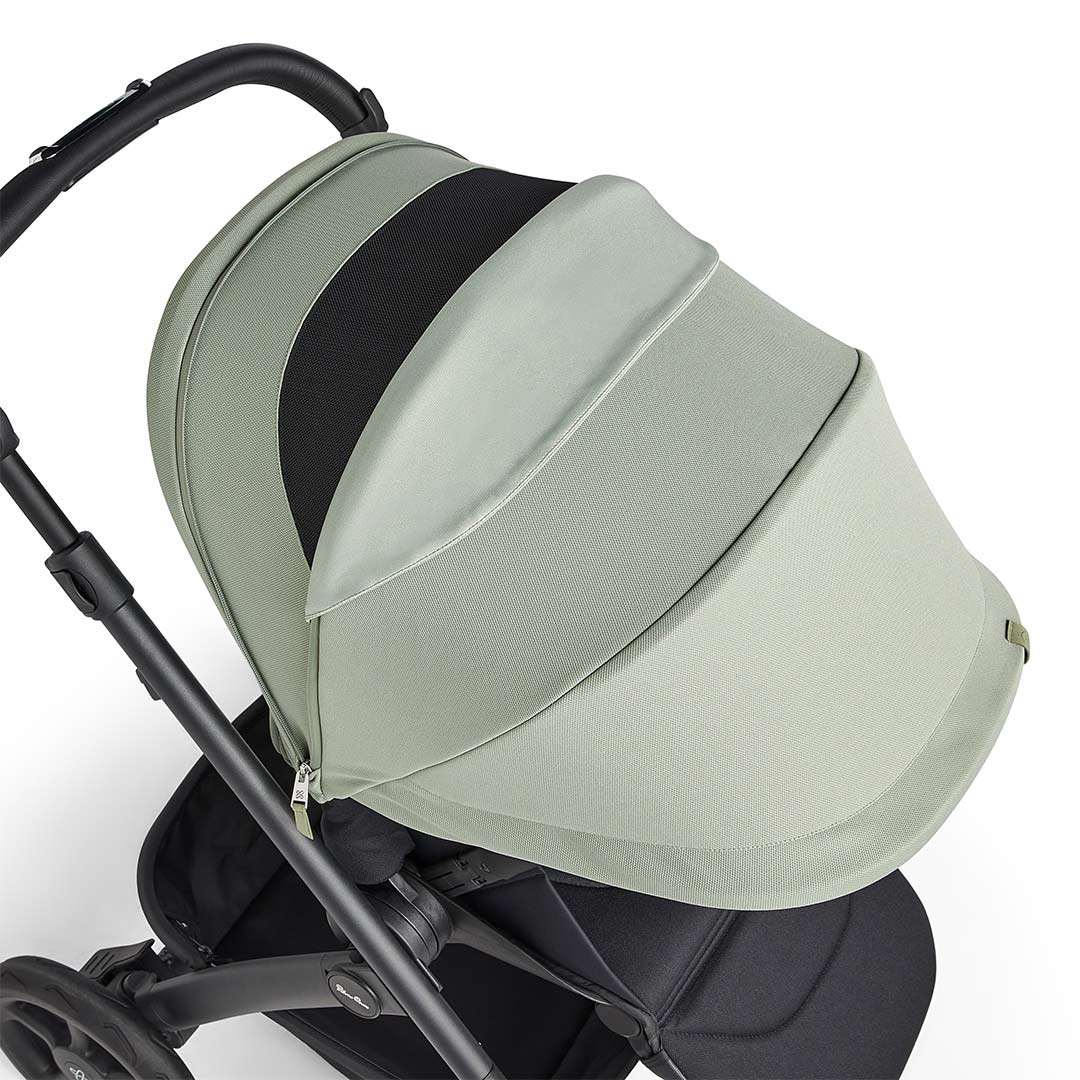 Silver Cross Tide 3-in-1 Pushchair + Cloud T Travel System - Sage - Black Chassis-Travel Systems-Sage-No Accessory Box | Natural Baby Shower