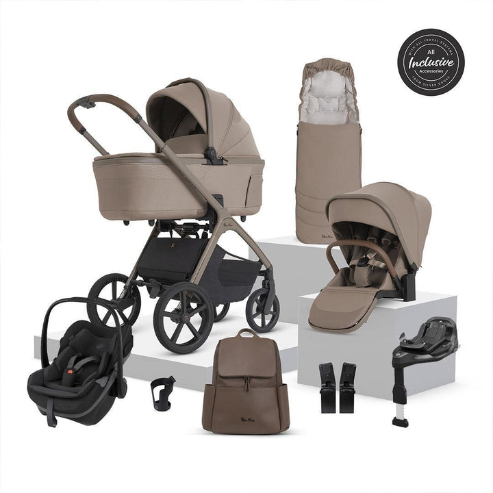 Silver Cross Cove 2 Ultimate Pebble Pro Infant Carrier Bundle-Travel Systems-Champagne-Maxi-Cosi Pebble Slide Pro | Natural Baby Shower