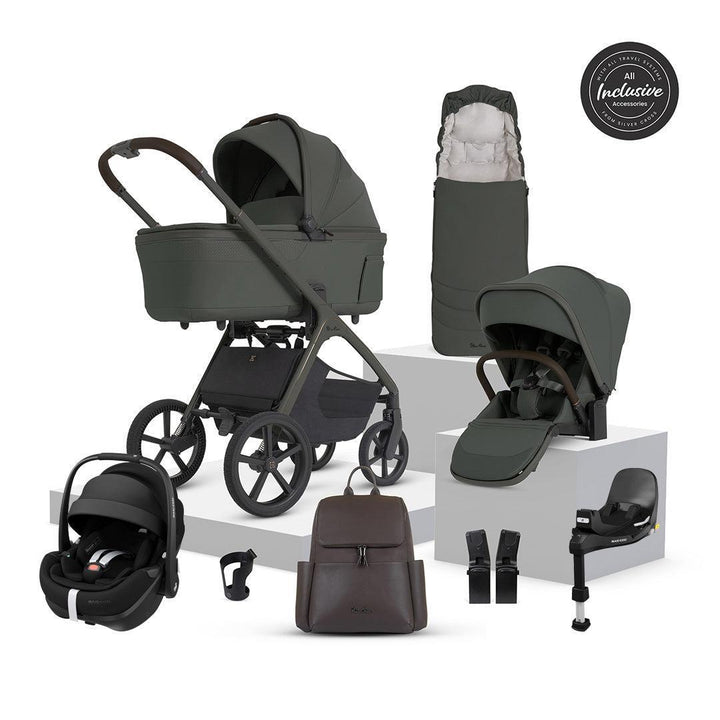 Silver Cross Cove 2 Ultimate Pebble Pro Infant Carrier Bundle-Travel Systems-Pewter-Maxi-Cosi Pebble 360 Pro | Natural Baby Shower