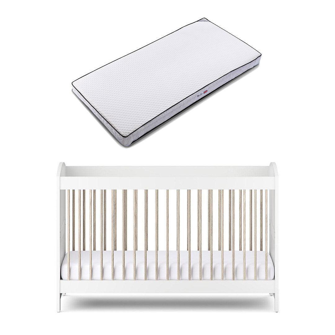 Silver Cross Valencia Cot Bed - Ash White-Cot Beds-Ash White-Cot Bed | Natural Baby Shower