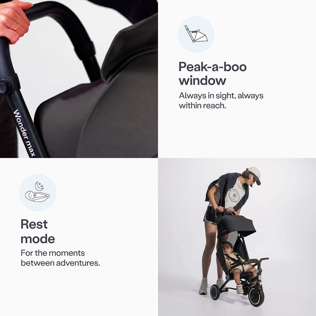 smarTrike Wonder Max Trike - Jet Black-Trikes-Jet Black- | Natural Baby Shower