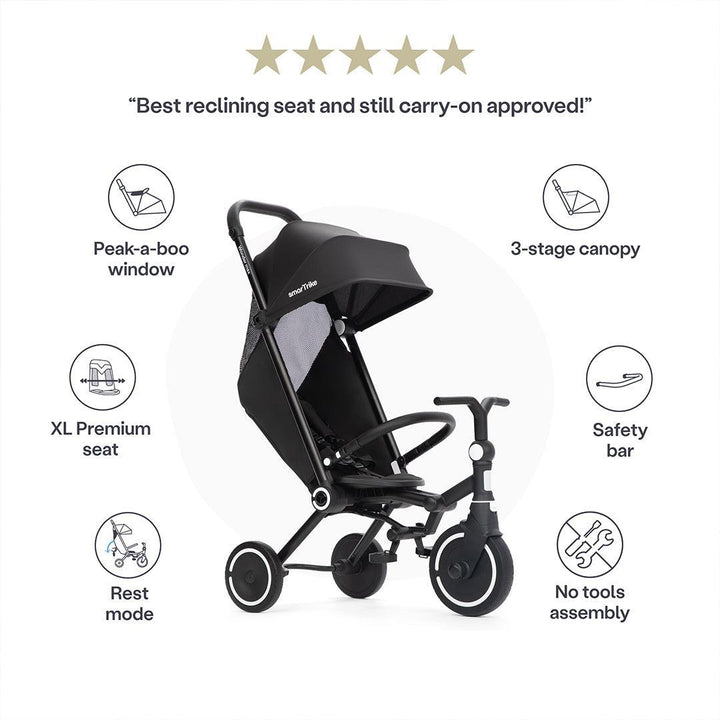 smarTrike Wonder Max Trike - Jet Black-Trikes-Jet Black- | Natural Baby Shower
