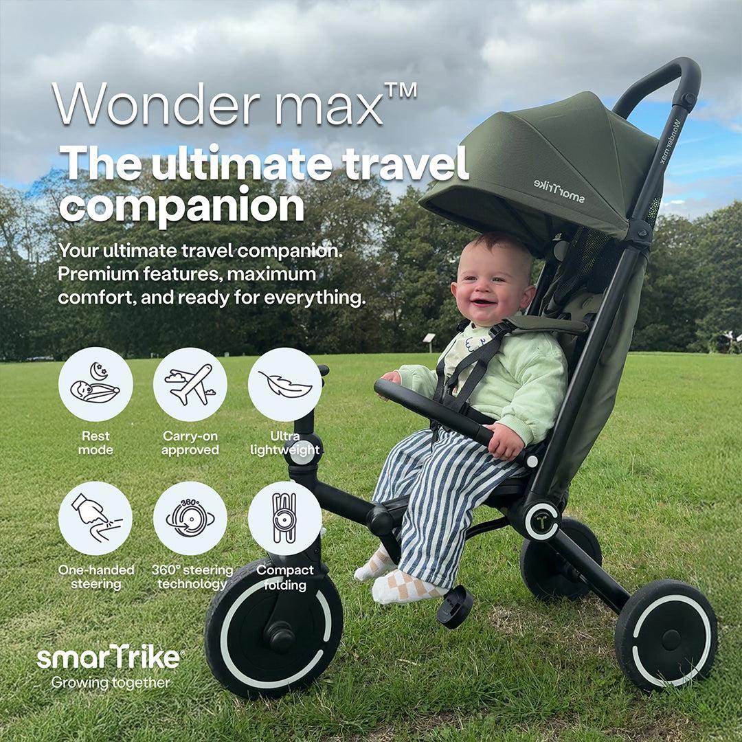 smarTrike Wonder Max Trike - Sage/Olive-Trikes-Sage/Olive- | Natural Baby Shower