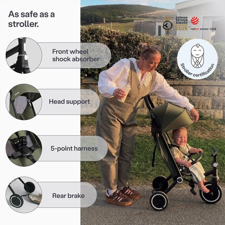 smarTrike Wonder Max Trike - Sage/Olive-Trikes-Sage/Olive- | Natural Baby Shower