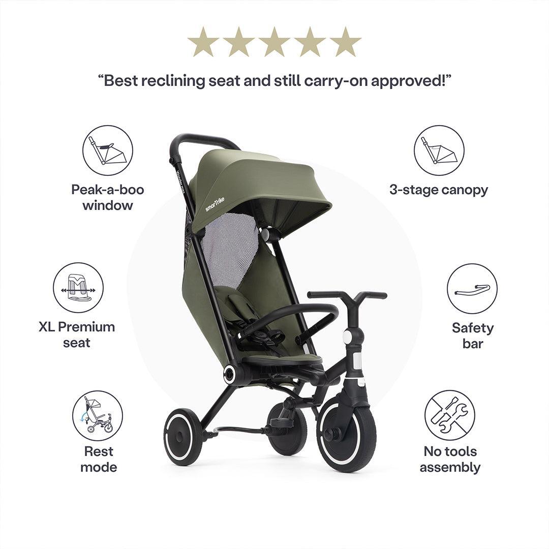 smarTrike Wonder Max Trike - Sage/Olive-Trikes-Sage/Olive- | Natural Baby Shower