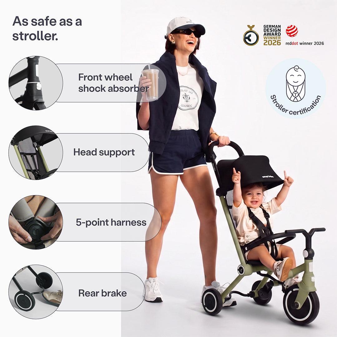 smarTrike Wonder Trike - Olive/Sage-Trikes-Olive/Sage- | Natural Baby Shower