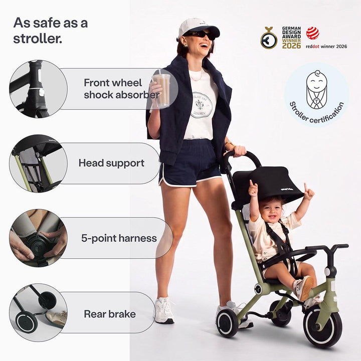 smarTrike Wonder Trike - Olive/Sage-Trikes-Olive/Sage- | Natural Baby Shower