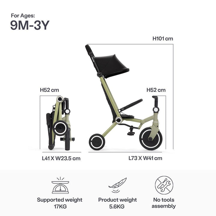 smarTrike Wonder Trike - Olive/Sage-Trikes-Olive/Sage- | Natural Baby Shower