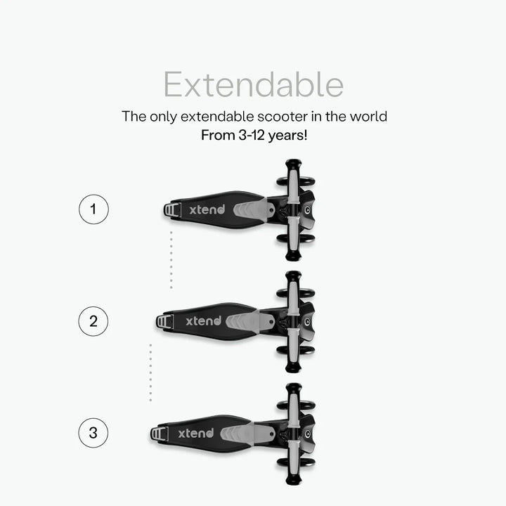 smarTrike Xtend Scooter Ride On Plus - Cool Grey-Scooters-Cool Grey- | Natural Baby Shower