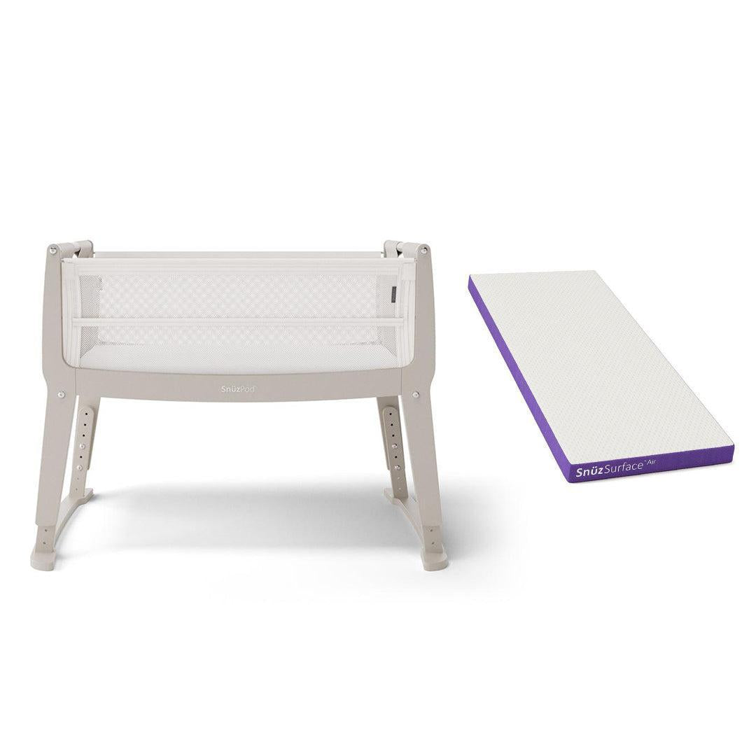 SnuzPod Studio Bedside Crib - Oslo Grey-Bedside Cribs-Oslo Grey-SnuzSurface Air Crib Mattress | Natural Baby Shower
