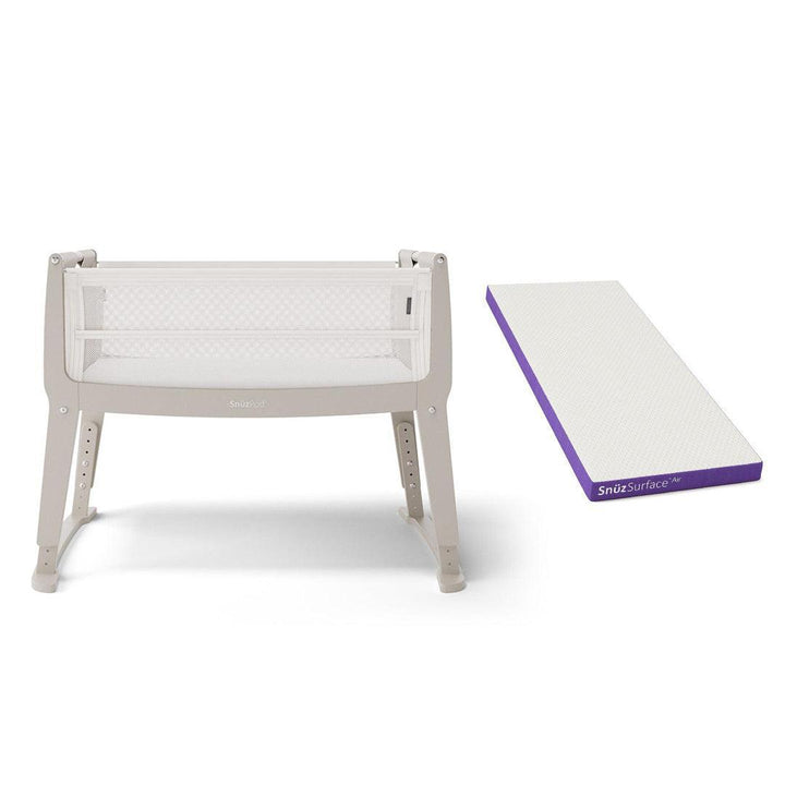 SnuzPod Studio Bedside Crib - Oslo Grey-Bedside Cribs-Oslo Grey-SnuzSurface Air Crib Mattress | Natural Baby Shower