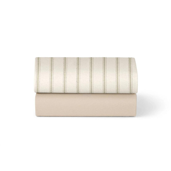 Snuz Twin Pack Crib Sheets - Sage Stripe-Sheets-Sage Stripe- | Natural Baby Shower