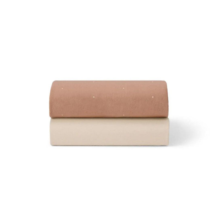 Snuz Twin Pack Moses Basket Sheets - Blush Dot-Sheets-Blush Dot- | Natural Baby Shower