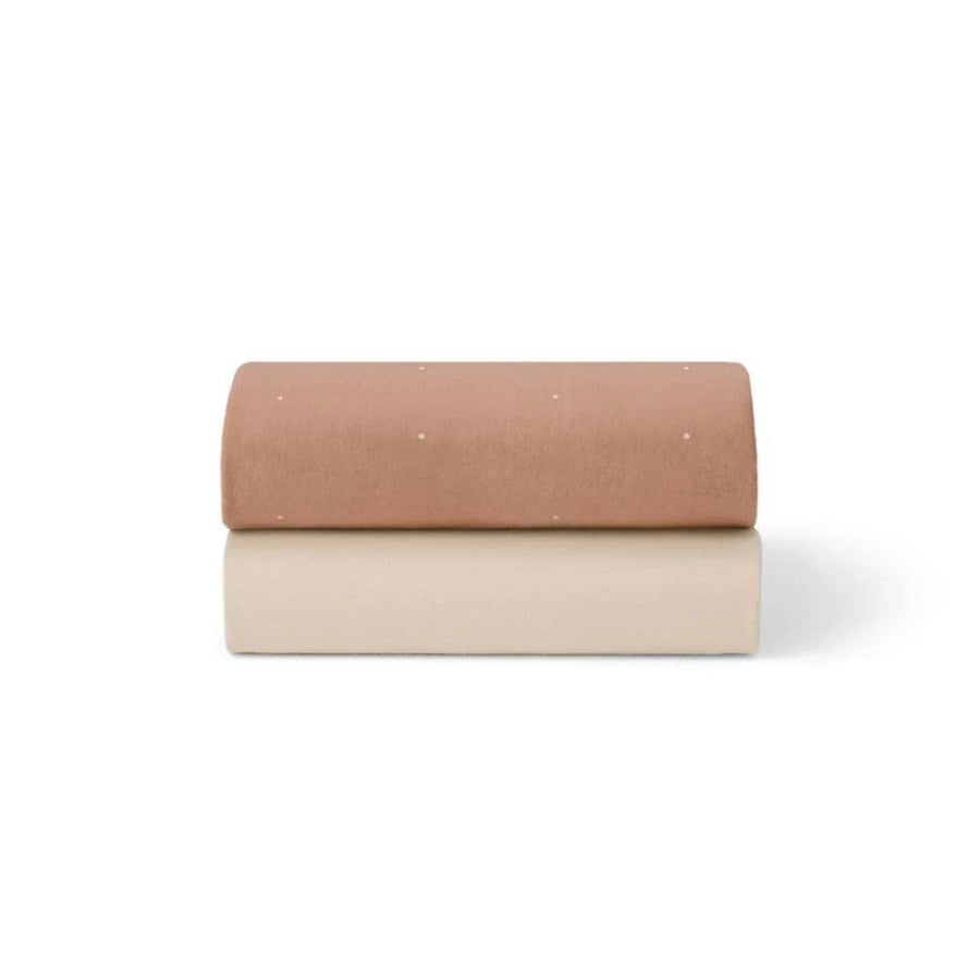 Snuz Twin Pack Moses Basket Sheets - Blush Dot-Sheets-Blush Dot- | Natural Baby Shower