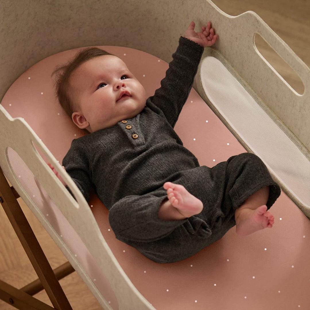 Snuz Twin Pack Moses Basket Sheets - Blush Dot-Sheets-Blush Dot- | Natural Baby Shower
