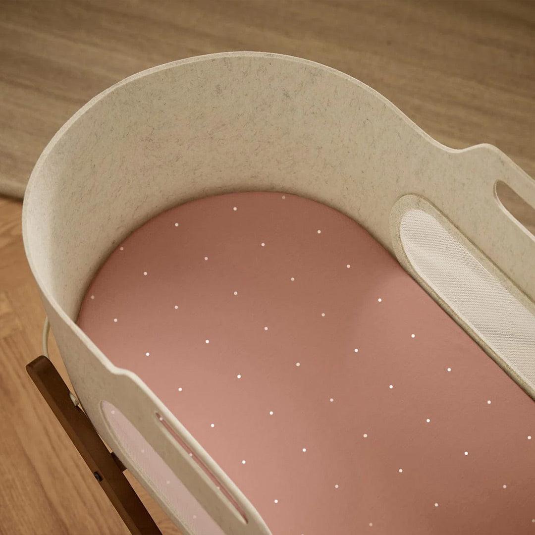 Snuz Twin Pack Moses Basket Sheets - Blush Dot-Sheets-Blush Dot- | Natural Baby Shower
