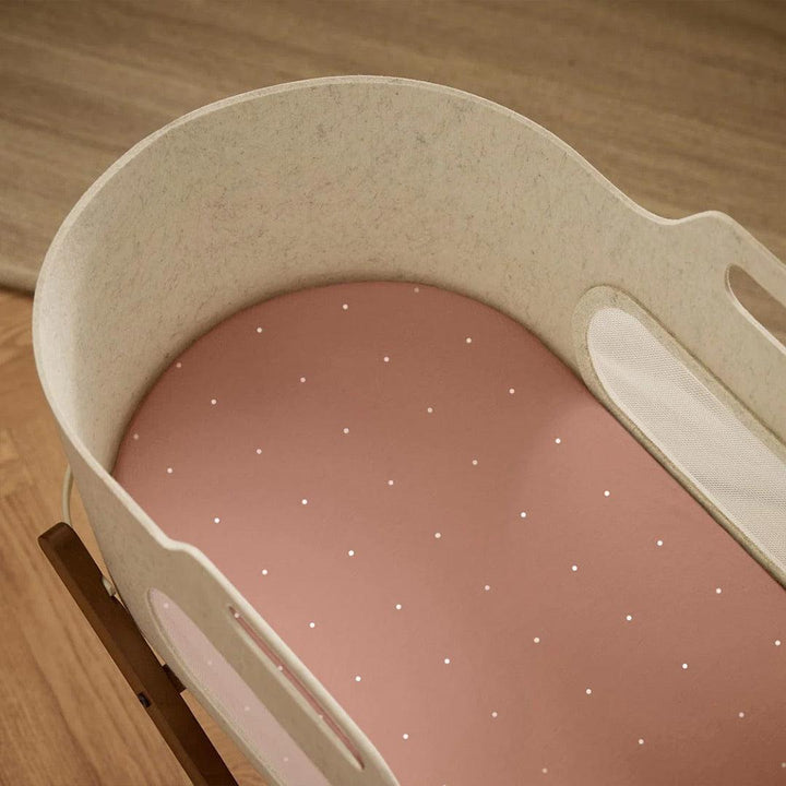 Snuz Twin Pack Moses Basket Sheets - Blush Dot-Sheets-Blush Dot- | Natural Baby Shower