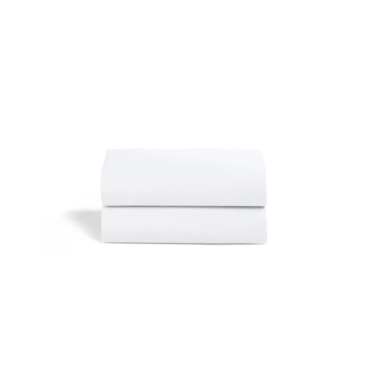 Snuz Crib Fitted Sheets - White - 2 Pack-Sheets- | Natural Baby Shower
