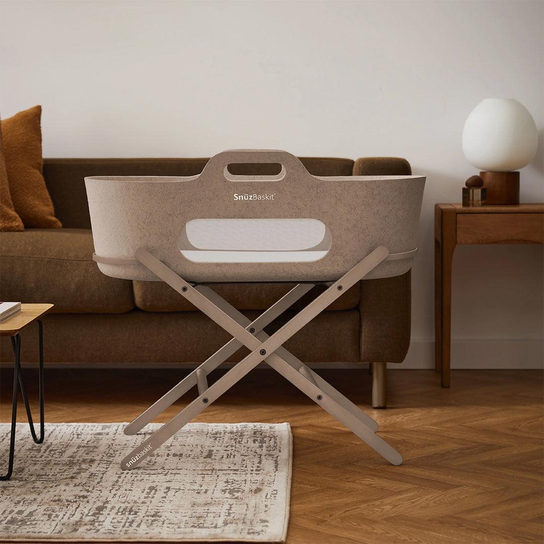 SnuzBaskit Basket & Stand - Mocha-Moses Baskets-Mocha-One Size | Natural Baby Shower